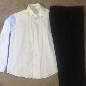 Calvin Klein dress shirt and black dress pants